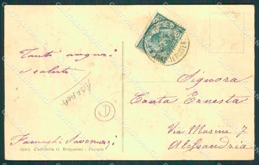 Ferrara città ABRASA FORO cartolina QZ4402 – retro