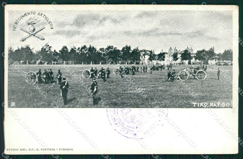 Ferrara città Militari Artiglieria cartolina QZ4414 – fronte