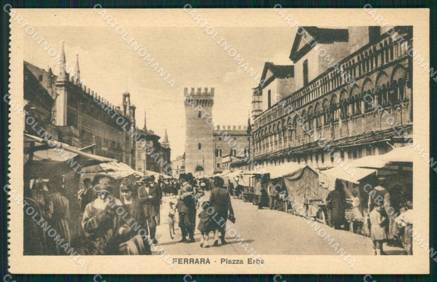 Ferrara città Mercato cartolina QZ4418 – fronte