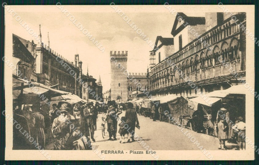 Ferrara città Mercato cartolina QZ4428 – fronte