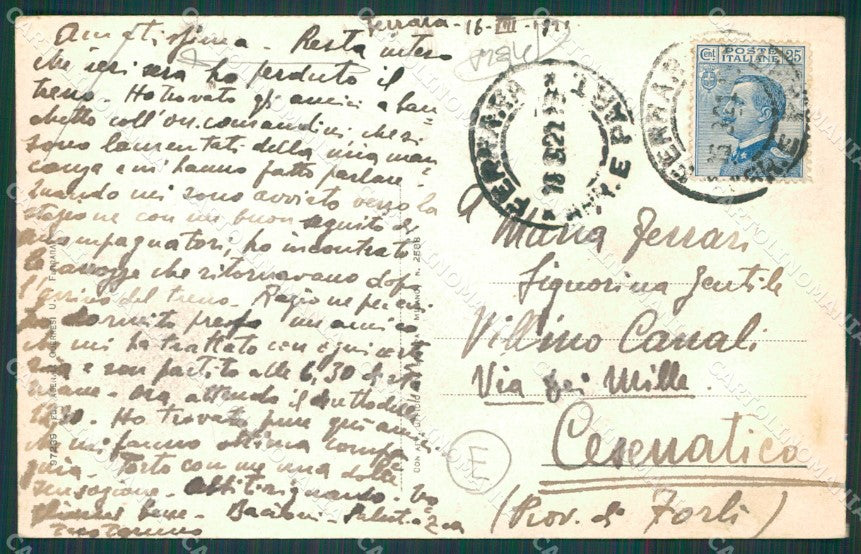 Ferrara città PIEGA cartolina QZ4435 – retro