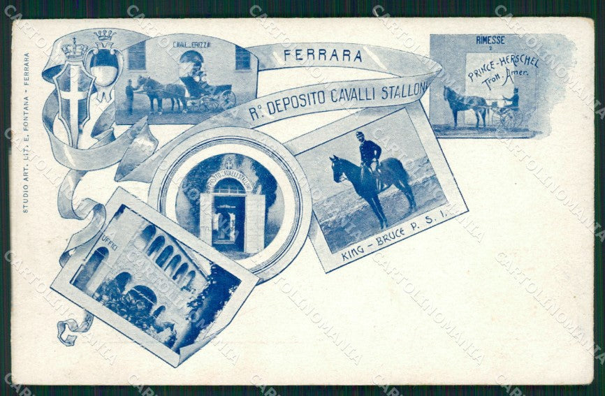 Ferrara città Militari Deposito Cavalli cartolina QZ4438 – fronte