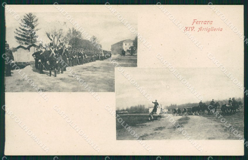 Ferrara città Militari Artiglieria cartolina QZ4451 – fronte