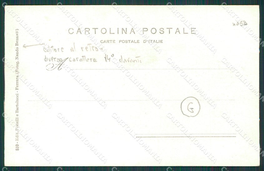 Ferrara città Militari Artiglieria cartolina QZ4451 – retro