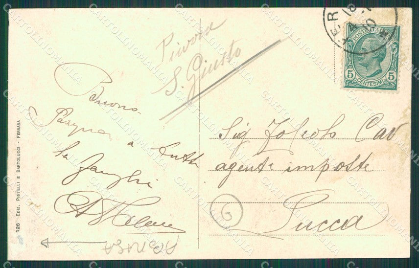 Ferrara città ABRASA cartolina QZ4454 – retro