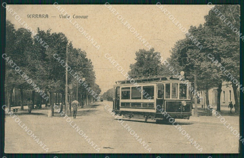 Ferrara città Tram PIEGA cartolina QZ4476 – fronte
