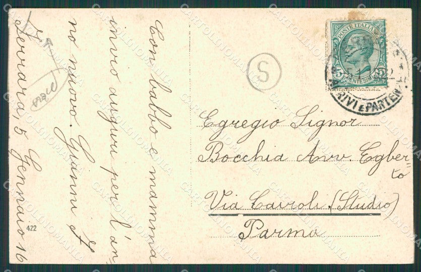 Ferrara città Tram PIEGA cartolina QZ4476 – retro