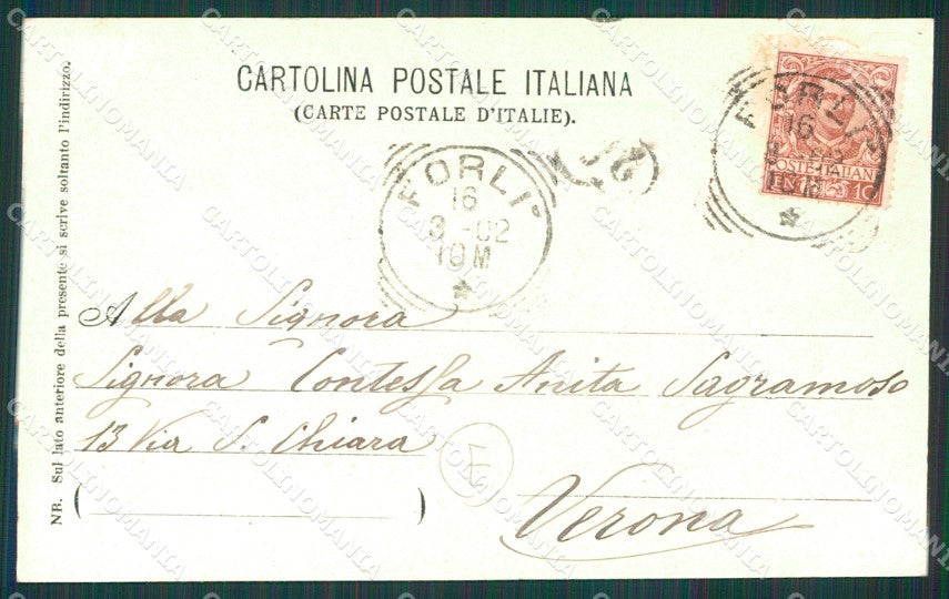 Forlì città Nevicata cartolina QZ4571 – retro