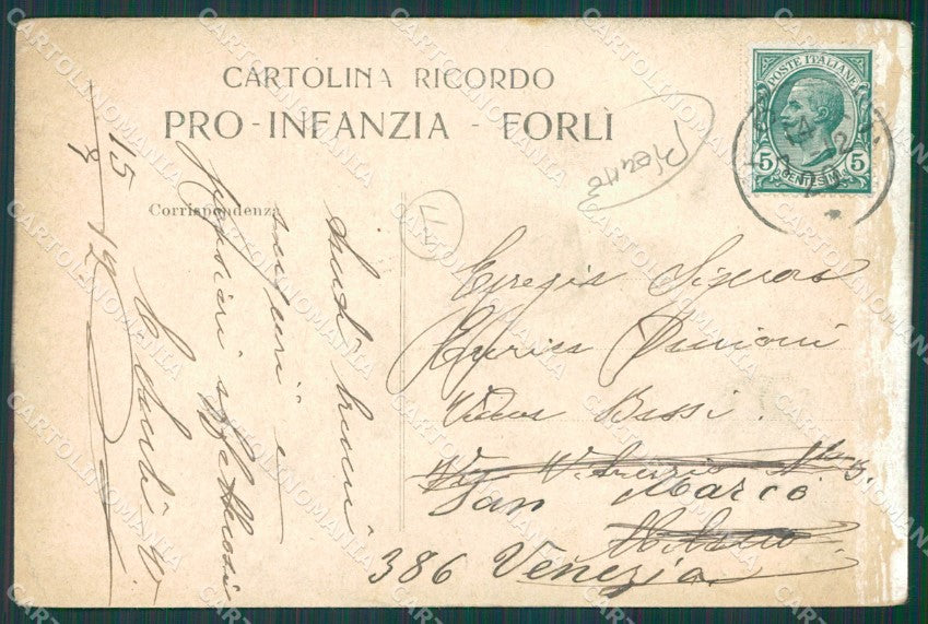 Forlì città PIEGHE cartolina QZ4572 – retro