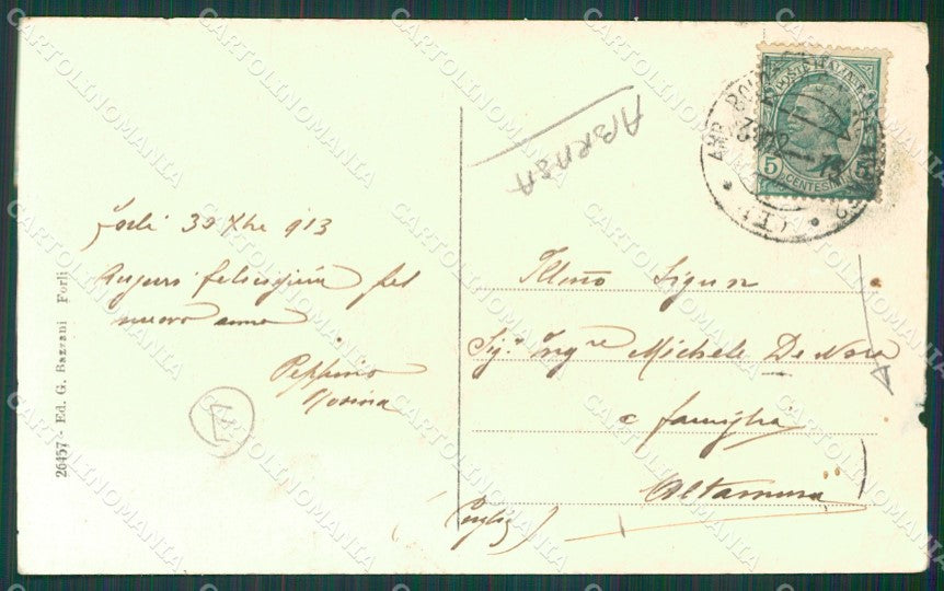 Forlì città ABRASA cartolina QZ4579 – retro