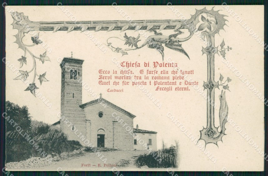 Forlì Bertinoro Polenta Carducci STRAPPINO cartolina QZ4610 – fronte