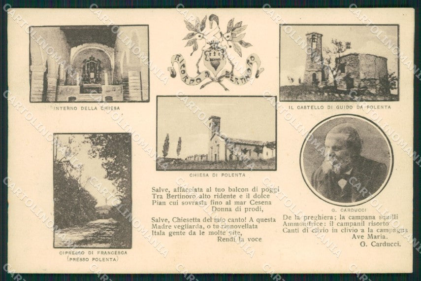 Forlì Bertinoro Polenta Carducci cartolina QZ4612 – fronte