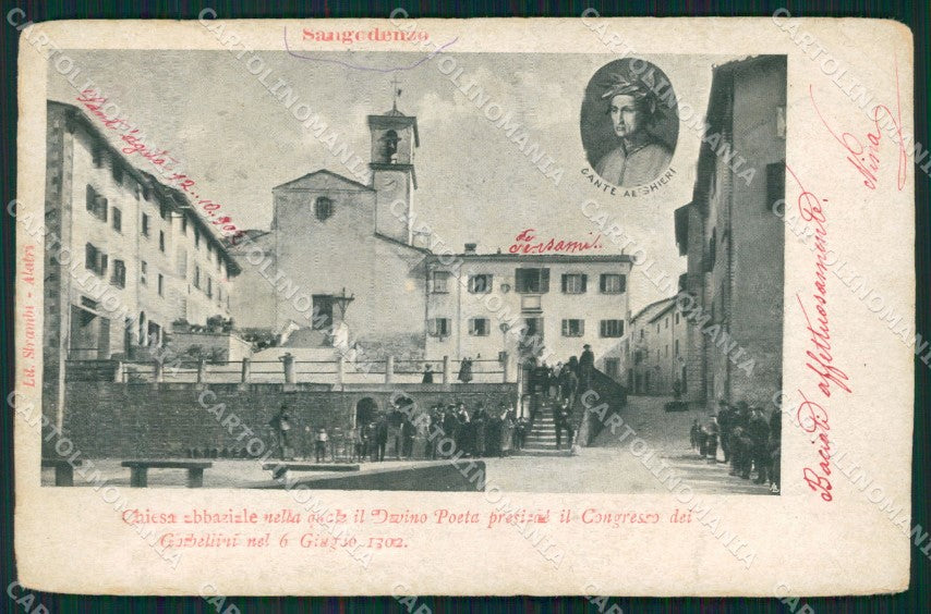 Firenze San Godenzo Dante cartolina QZ4639 – fronte