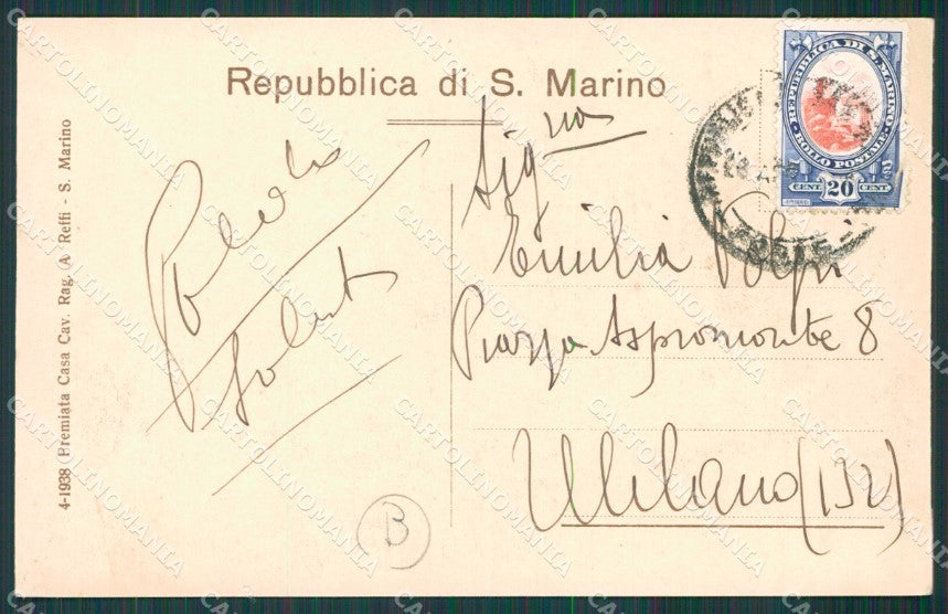 San Marino cartolina QZ4650 – retro