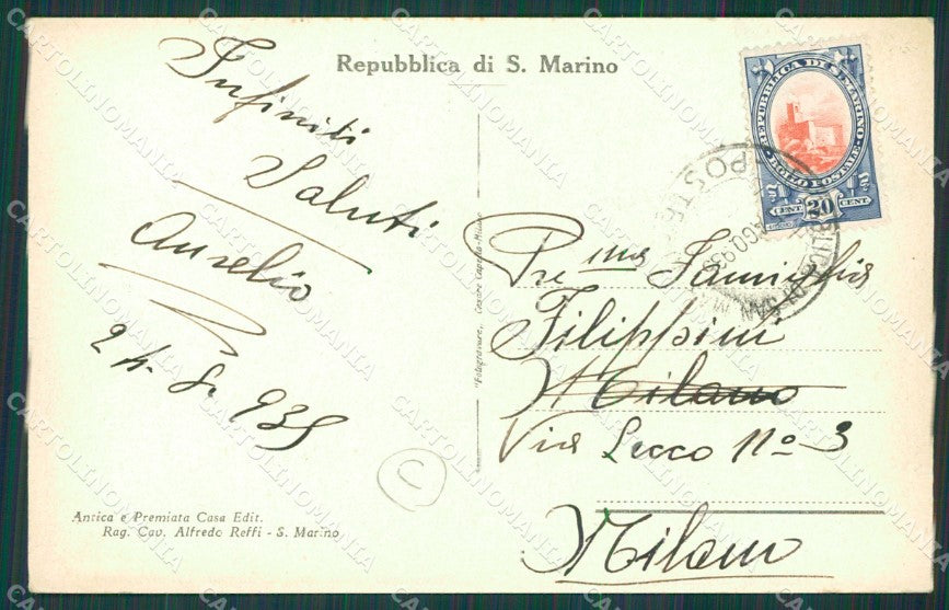 San Marino cartolina QZ4657 – retro