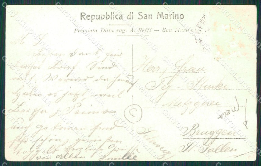 San Marino PIEGA cartolina QZ4658 – retro