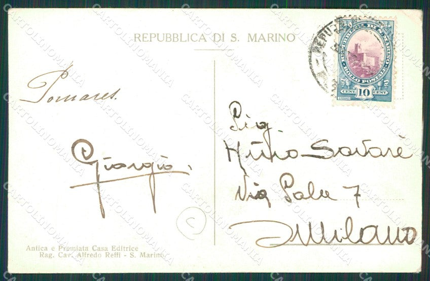 San Marino PIEGHE cartolina QZ4661 – retro