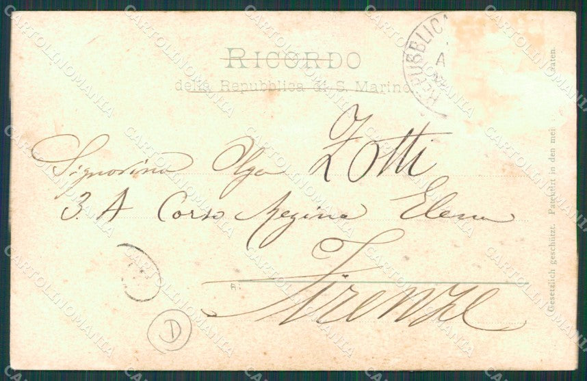 San Marino Rilievo cartolina QZ4667 – retro