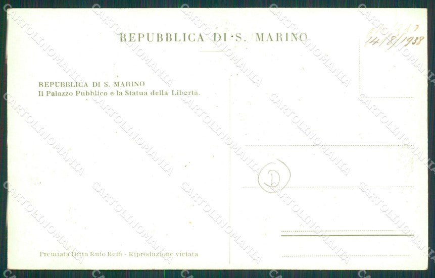 San Marino cartolina QZ4668 – retro