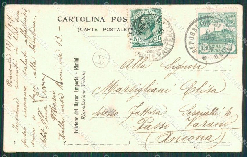San Marino PIEGA cartolina QZ4672 – retro