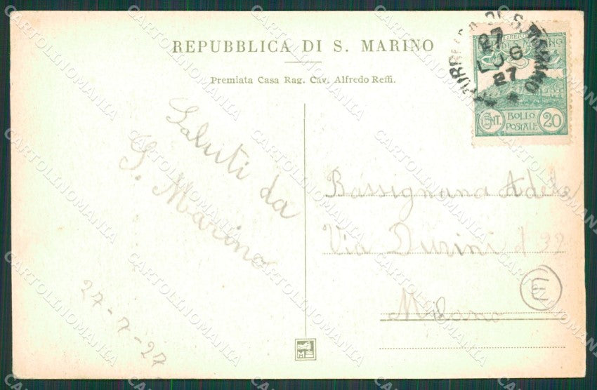 San Marino cartolina QZ4677 – retro