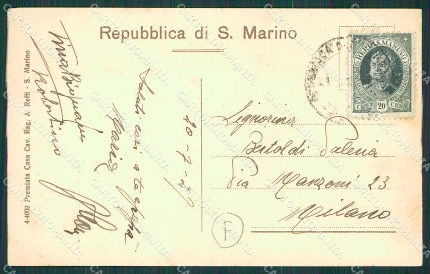 San Marino cartolina QZ4681 – retro