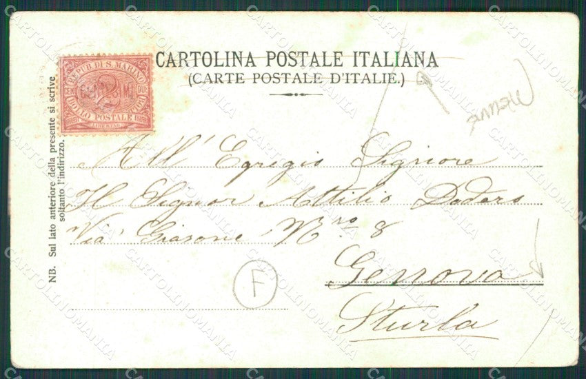 San Marino PIEGHE cartolina QZ4683 – retro