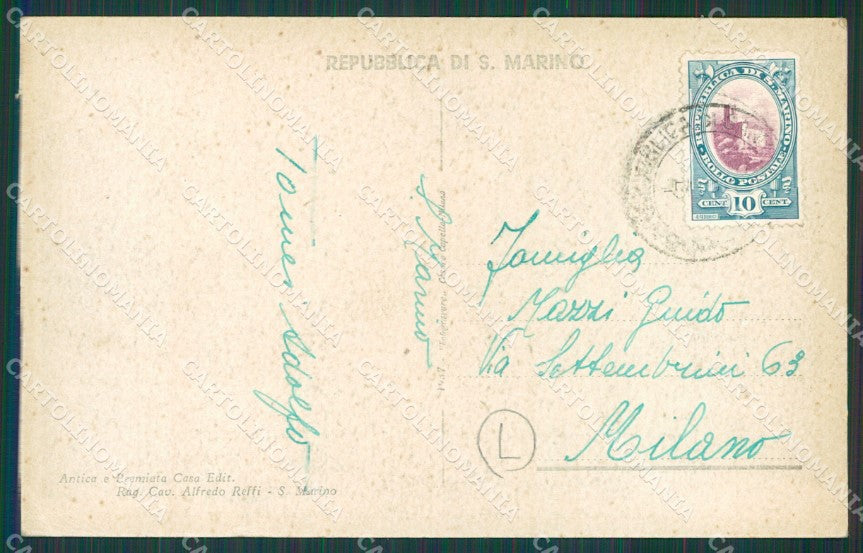 San Marino Carro Buoi cartolina QZ4699 – retro