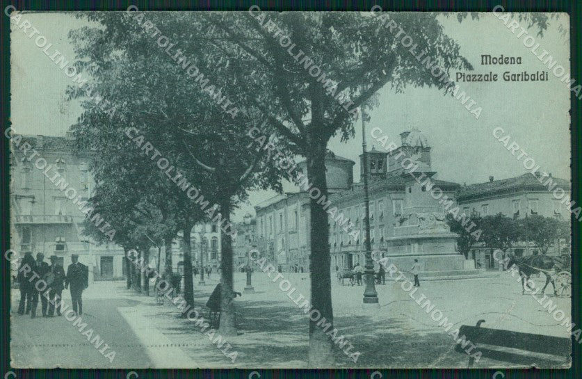 Modena città Garibaldi PIEGHE cartolina QZ4710 – fronte