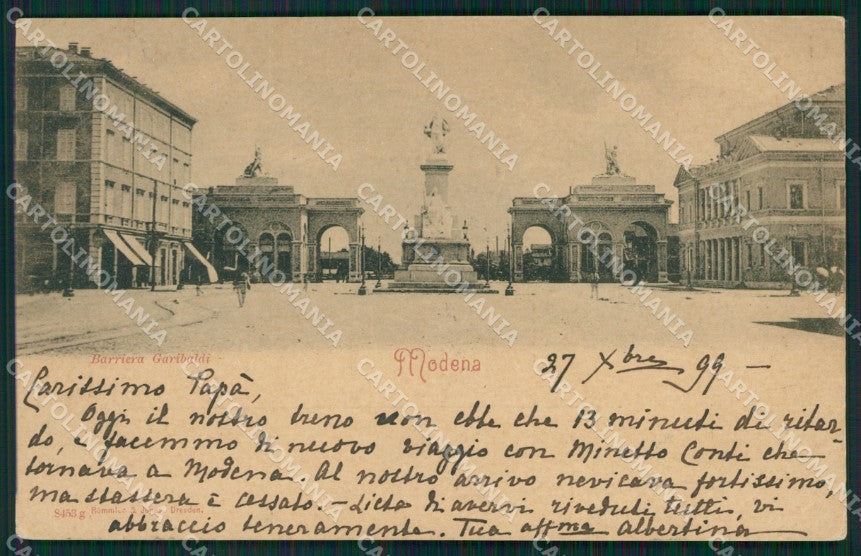 Modena città Garibaldi cartolina QZ4733 – fronte