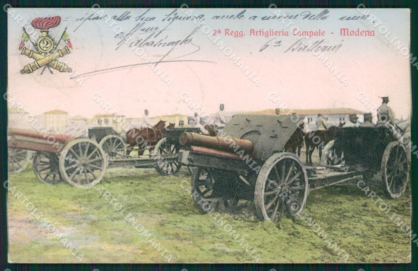 Modena città Militari Artiglieria cartolina QZ4771 – fronte