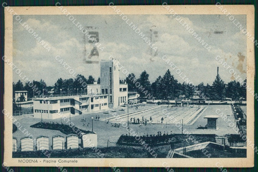 Modena città Piscina PIEGHE cartolina QZ4783 – fronte