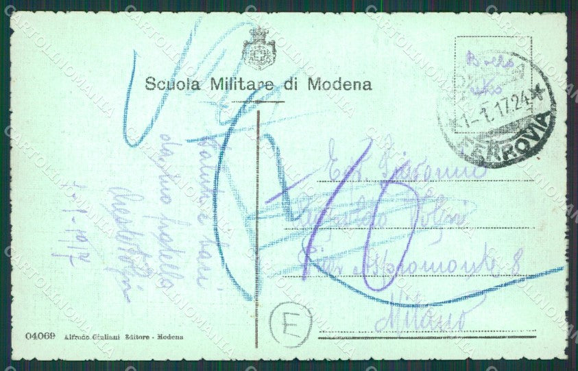 Modena città Militari cartolina QZ4784 – retro