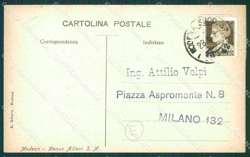 Modena città Militari cartolina QZ4785 – retro