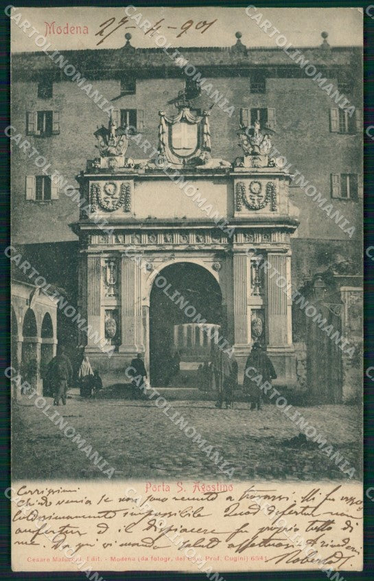 Modena città Porta Sant'Agostino cartolina QZ4838 – fronte