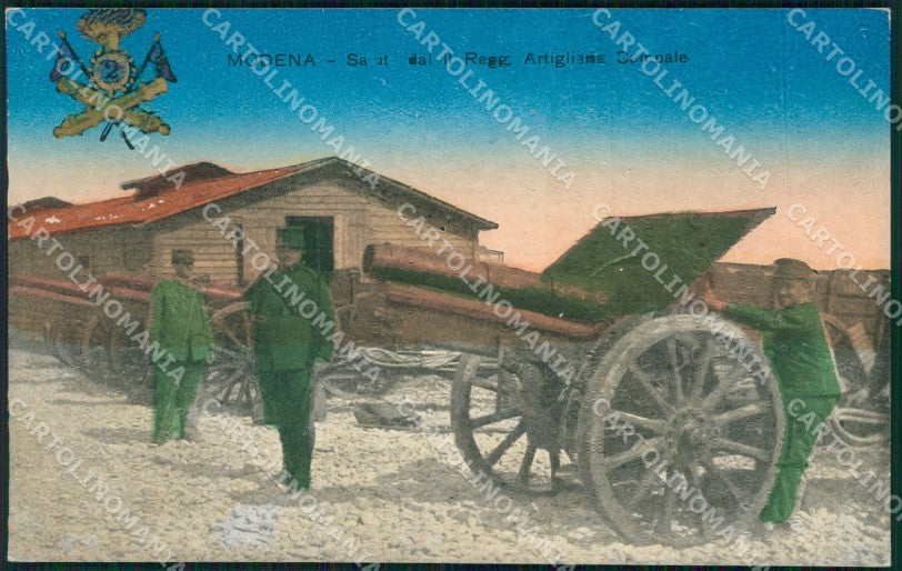 Modena città Militari Artiglieria cartolina QZ4871 – fronte