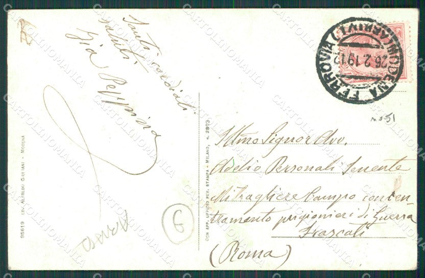 Modena città Militari Artiglieria Saluti da ABRASA cartolina QZ4873 – retro
