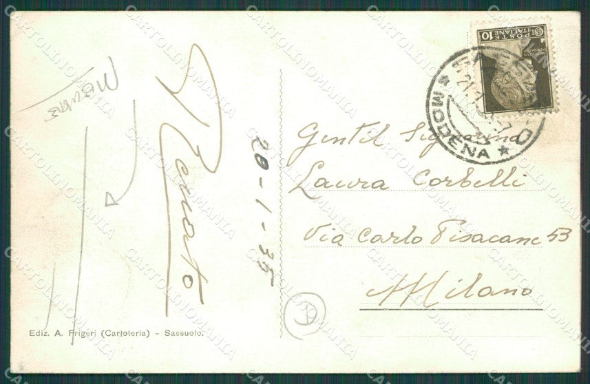 Modena Sassuolo PIEGHE cartolina QZ4934 – retro