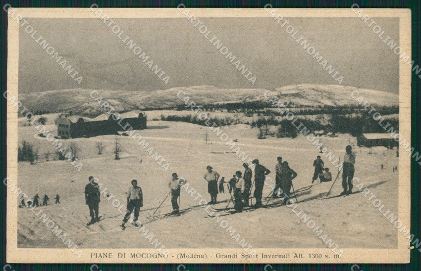 Modena Piane di Mocogno Sci Nevicata STRAPPINO cartolina QZ4983 – fronte