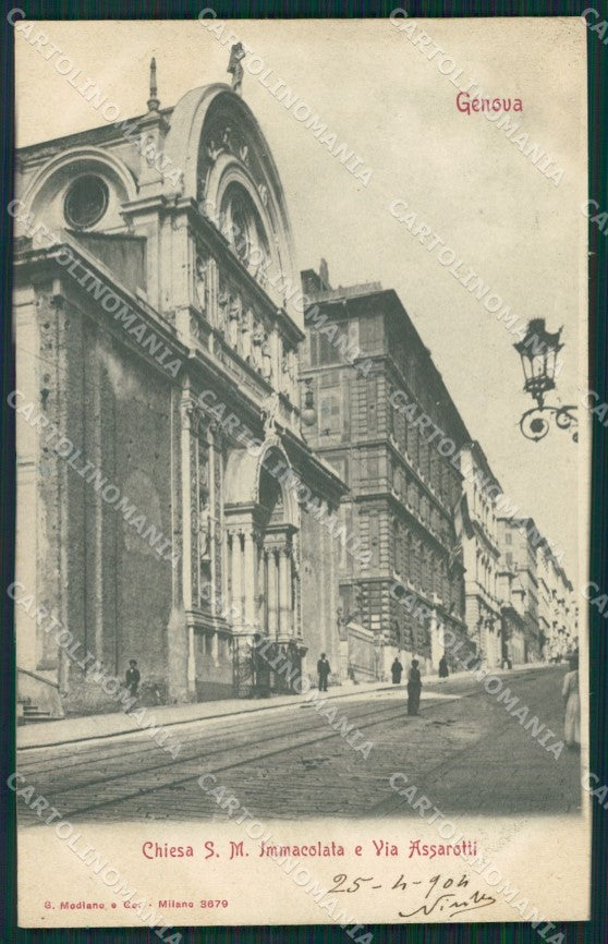 Genova Città Via Assarotti cartolina QZ5001 – fronte
