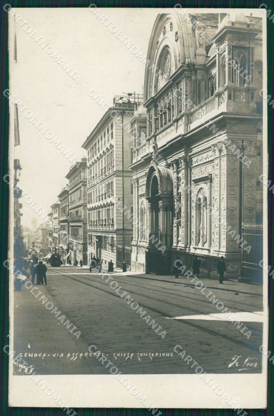 Genova Città Via Assarotti J.Neer Foto cartolina QZ5002 – fronte