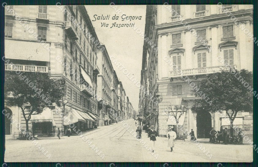 Genova Città Via Assarotti cartolina QZ5005 – fronte