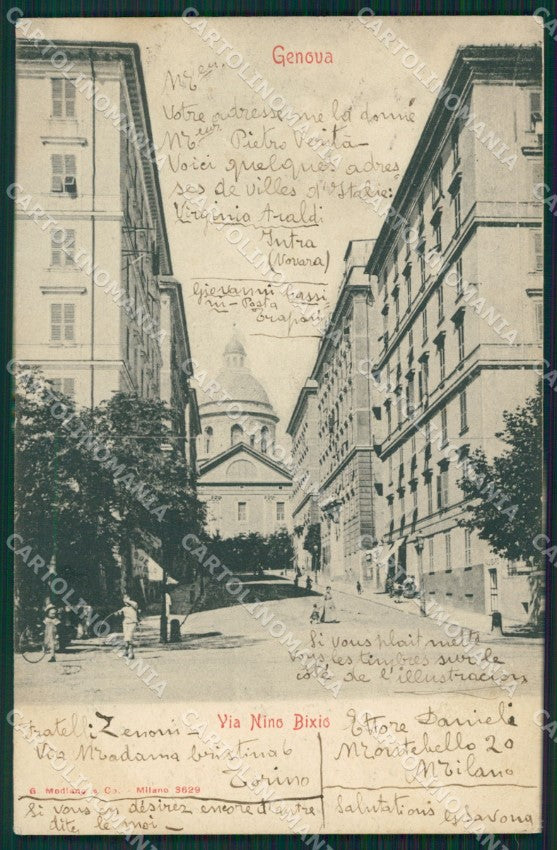 Genova Città Via Nino Bixio cartolina QZ5012 – fronte