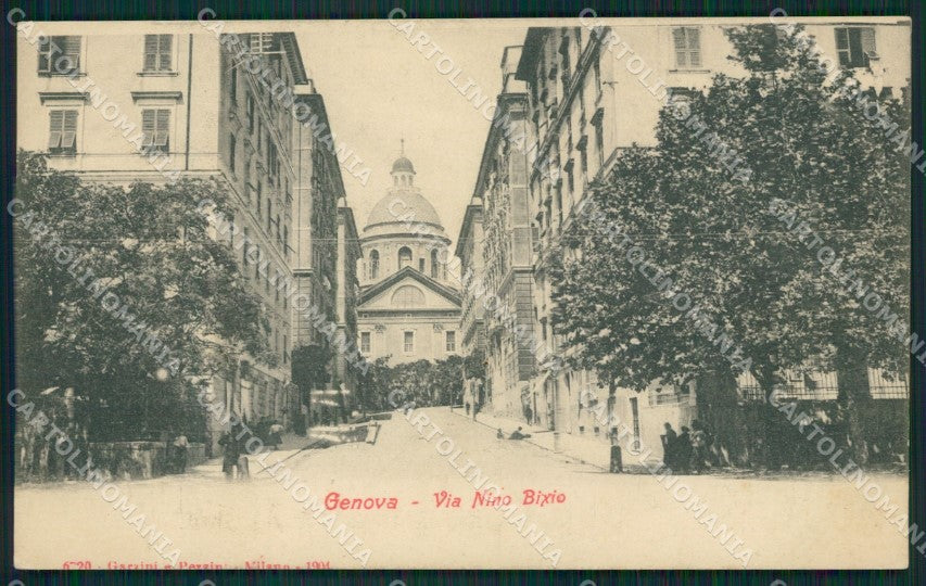 Genova Città Via Nino Bixio cartolina QZ5014 – fronte