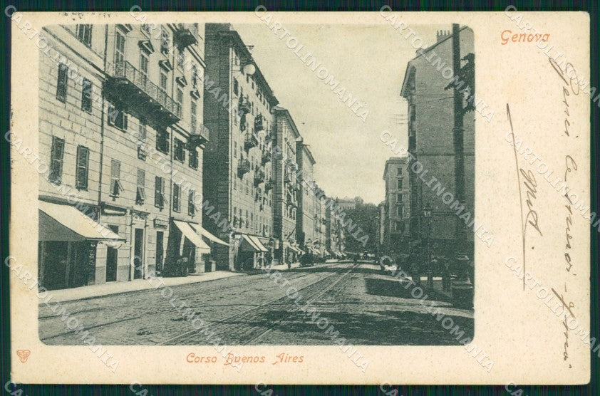Genova Città Corso Buenos Aires cartolina QZ5020 – fronte