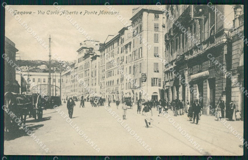 Genova Città Via Carlo Alberto cartolina QZ5039 – fronte