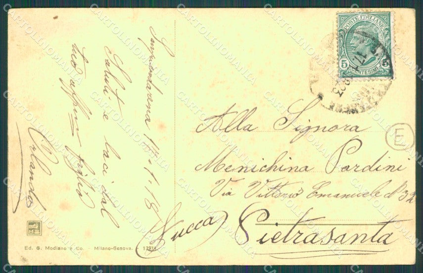 Genova Città Via Casaregis PIEGHINA cartolina QZ5045 – retro