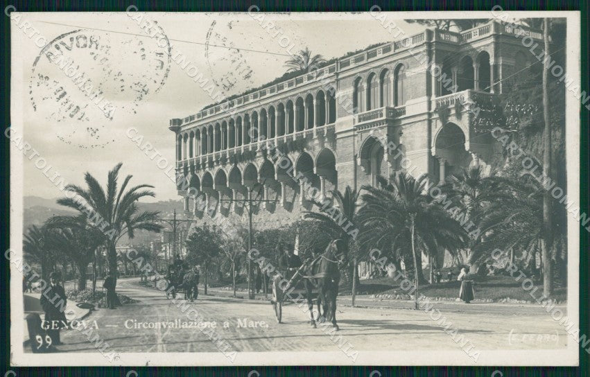 Genova Città Circonvallazione a Mare Carrozze Ferro Foto cartolina QZ5050 – fronte
