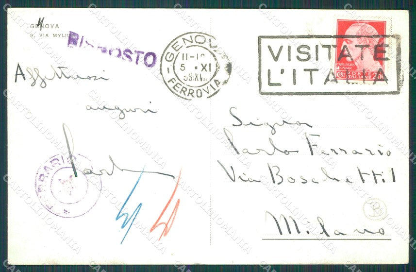 Genova Città Circonvallazione a Mare cartolina QZ5054 – retro