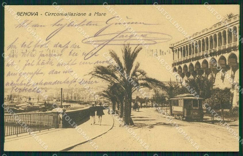 Genova Città Circonvallazione a Mare Tram cartolina QZ5061 – fronte